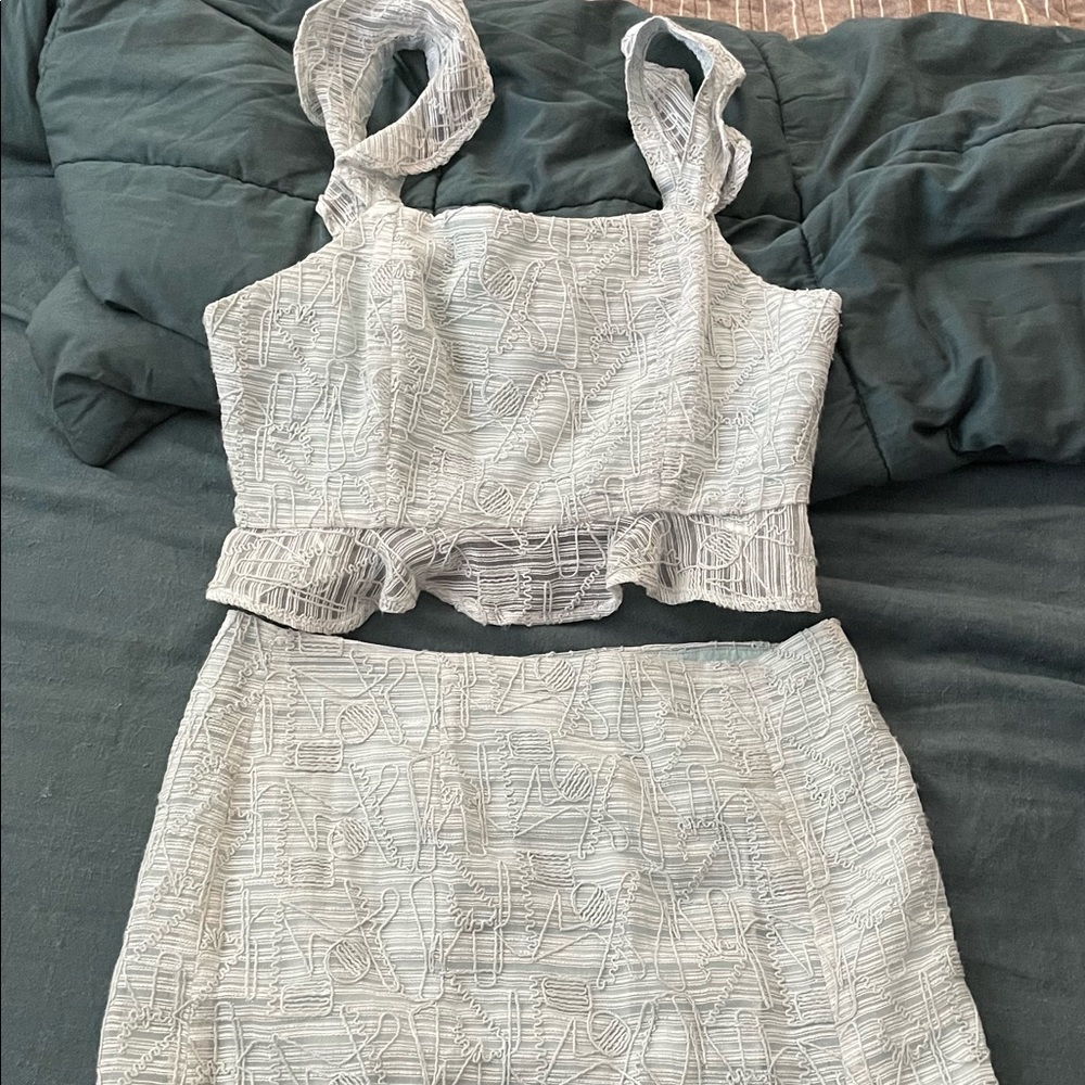 JOA Embroidered Two Piece Set